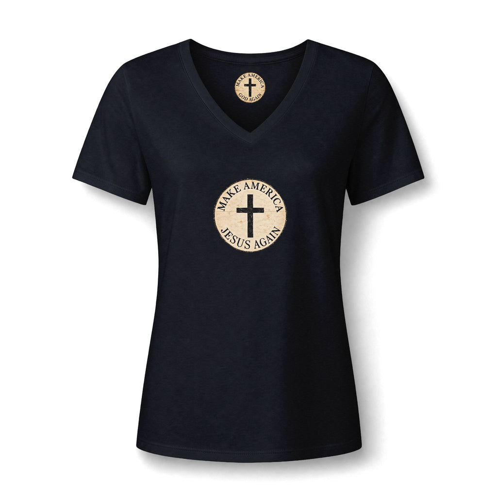 Women's Relaxed Heather CVC V-Neck Tee