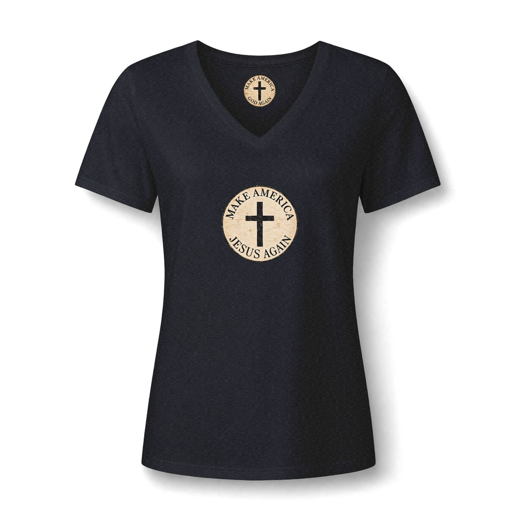 Women's Relaxed Heather CVC V-Neck Tee